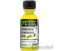 1X 20ML PETEC VERROUILLAGE DE VIS LAQUE JAUNE FLACON À PENSEL LAQUE DE SÉCURITÉ