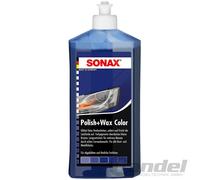 1X 500ML SONAX POLISH + WAX COULEUR BLEUE LACQUER POLISH WAX SOINS
