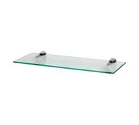 1x 50cm Étagère Murale en Verre Flottant Salle de Bain Étagères avec Supports