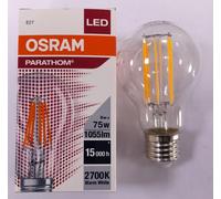 1X 8W (=75W) Osram GLS Clair LED Filament ES E27 Ampoule 2700K [EEK: A]