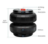 1x Air Coussin Suspension Pneumatique 2500 lb 1/2 ""NPT Simple Port Universel