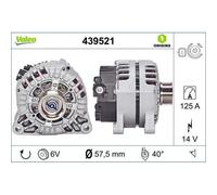 1x Alternateur VALEO 439521 convient pour CITROËN MITSUBISHI PEUGEOT