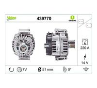 1x Alternateur VALEO 439770 convient pour MERCEDES-BENZ