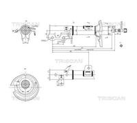 1x Amortisseur TRISCAN 8705 16111 convient pour FORD HYUNDAI