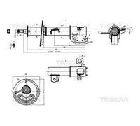 1x Amortisseur TRISCAN 8705 21101 convient pour CHEVROLET
