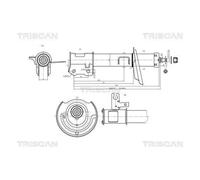 1x Amortisseur TRISCAN 8705 24104 convient pour OPEL