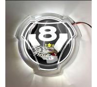 1x Badge avant emblème Griffin V8 Design pour voiture et camion Scania avec bandes d'éclairage LED blanches 24V applicable aux accessoires de camion illuminés (noir)