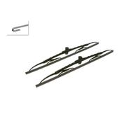 Bosch Balais d'Essuie-Glace Plats Conventionnel Twin 530, Longueur: 530mm/530mm - 1 Paire de Balais avant