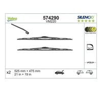 1x Balai d'essuie-glace VALEO 574290 convient pour AUDI SEAT SKODA VW