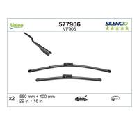 Balai d'essuie-glace VALEO Silencio Xtrm VF906, 550/400mm, Avant, 2 Pièce