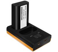 1x Batterie 2650 mAh + Chargeur Dual (USB, mit LCD) pour DMW-BLJ31 Compatible avec Panasonic Lumix DC-S1, S1R, S1H