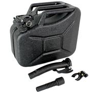 1X Bidon À Essence Métallique 10 L Hammered Résistant Aux Rayures Noir