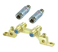 1x Bloc de Mise à la Terre PremiumX Bloc de Mise à la Terre à 2 Voies 2X Protection Contre Les surtensions PXU-1000 pour systèmes VHF Sat DVB-T