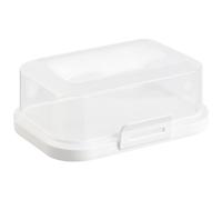 1x Boîte à beurre empilable de haute qualité avec fermeture, boîte-dose en plastique, parfaite pour l’organisation du réfrigérateur, sans BPA, multifonction, crème-blanc