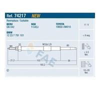 Bougie de préchauffage 74217 FAE pour TOYOTA MINI