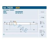 Bougie de préchauffage 74220 FAE pour VW LT 28-46 II Fourgon