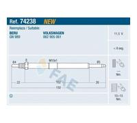 Bougie de préchauffage 74238 FAE pour VW LT 28-46 II Fourgon