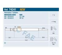 1x Bougie de préchauffage FAE 74241 convient pour MERCEDES-BENZ