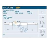 FAE 74252 Bougie de préchauffage
