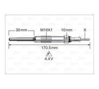 1x Bougie de préchauffage VALEO 345247 convient pour OPEL VAUXHALL