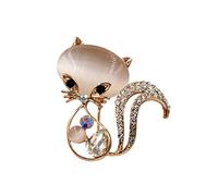 1X Broche en Cristal Chat Broche Femme Corsage Cadeau d'Anniversaire pour Enfants Col Revers Badge Bijoux Foulards Châle Clip Dame Bijoux Sac Ornement Cadeau Homme Très Pratique