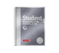 1x BRUNNEN Collegeblock Student Premium A5 quadrillé