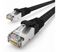 1x Câble Ethernet CAT7 plat 1m U/FTP 10 Gbit/s fiches RJ45 Cat6a noir