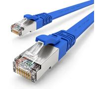 1x Câble Ethernet CAT7 plat 3m U/FTP 10 Gbit/s fiches RJ45 Cat6a bleu