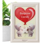 1x Candy Frame - 30x21x3cm Christmas Heart Home Decor With Knob, Knob-Activated Animal Picture Frame Display Ornaments,for Dessert Chocolate Snack Table Kitchen Office Window Bedroom Bar Mantel
