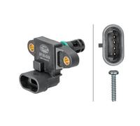 HELLA 6Pp 009 400-341 Capteur, Pression Du Tuyau D'Admission - 12V - 4Pôle