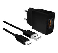 1x Chargeur Rapide USB-C 3.0 - Pr Secteur 1 Port 18 Watt & Câble 1m Compatible avec Apple iPad Air Pro-Samsung S22 S21 - Huawe[948]