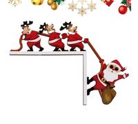 1x Christmas Door Frame Decoration - Christmas Decoration Door Frame, Versatile Double-Sided Wall Sculpture, Festive Doors Topper Corners | For Bedroom, Living Room, Mantel, Window, Home, Wall