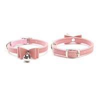 1x collier pour animaux de compagnie coloré Bell mignonne cloche Bowknot collier de chat chien collier tour de cou cadeau pour animal de compagnie rose respectueux de l'environnement et pratiqueProces