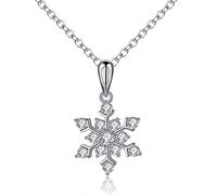 1x Collier pour Femmes Bijoux Snowflower Pendant Collier Long Chain Collier Collier Collier Bijoux Amour Gift Conception Pratique