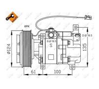 1x Compresseur, climatisation NRF 32233 convient pour MAZDA