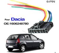 1x Connecteur de feu arrière à 6 broches précâblé, 1606248780, Pour DACIA/Renault