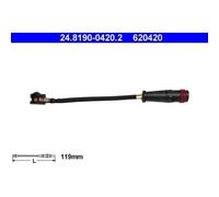 1x Contact d'avertissement, usure des plaquettes de frein ATE 24.8190-0420.2