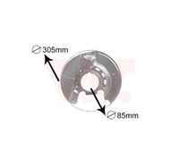1x Déflecteur, disque de frein VAN WEZEL 0620371 convient pour BMW