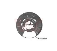 1x Déflecteur, disque de frein VAN WEZEL 0627373 convient pour BMW