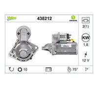 1x Démarreur VALEO 438212 convient pour FIAT OPEL VAUXHALL CHEVROLET