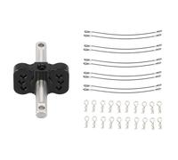 1x Differential Locker Spool Diff Lock Spool Black & 10Pcs RC Car Body Shell Clips R Pins Anti-Lost Rope 2