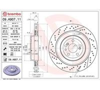 Brembo Disque de frein 09A90711 avant ventilé, rainuré, à haute teneur en carbone 1 pièce