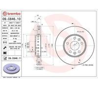 Brembo Disque de frein 09C64611 avant ventilé à haute teneur en carbone 1 pièce