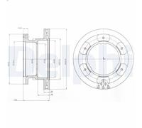 1X Disque de frei DELPHI BG9069 pour TOYOTA STARLET (KP6_) 1 1978-1984