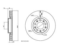 FEBI Bilstein Disque de frein 172916 Avant ventilé 2 pièces