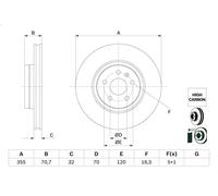 BOSCH 0 986 479 G54 Disque de frein