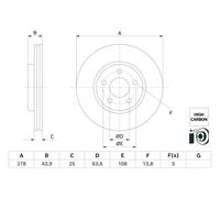 1X Disque de frei pour BOSCH 986 479 H66 pour FORD PUMA (J2K, CF7) 1 2019-