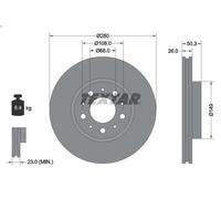 TEXTAR 92066703 Disque de frein