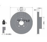 1X Disque de frei TEXTAR 92115305 pour MERCEDES-BENZ CLS (C219) 3 2005-2010