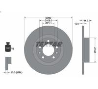 1X Disque de frei TEXTAR 92238003 pour PEUGEOT 508 I (8D_) 2 2010-2018